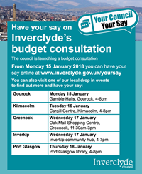 Budget Consultation meetings 2018